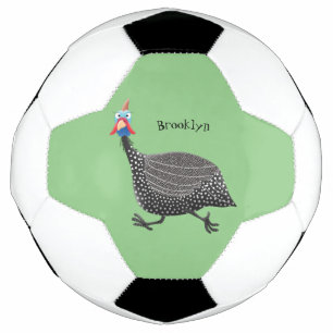 Bola De Futebol Engraçado desenho animado de aves Guineafowl