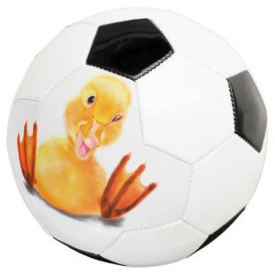 Bola De Futebol Engraçado Piscar os olhos de Pato Amarelo Reprodu