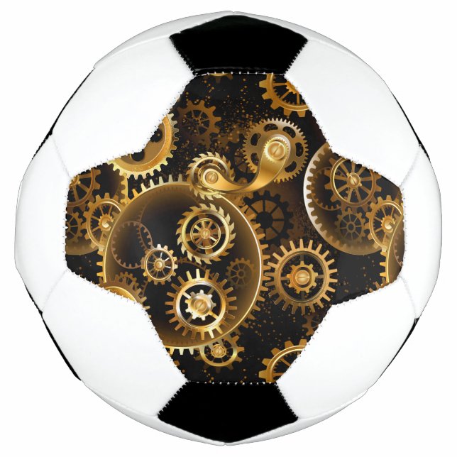Bola De Futebol Engrenagens de latão Steampunk perfeitas (Frente)