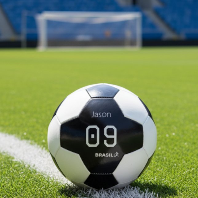 Bola De Futebol Equipamento Monocromático Personalizável do Futebo (Criador carregado)