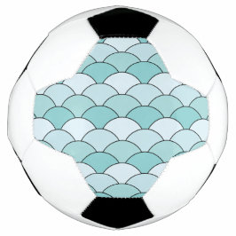 Bola De Futebol Escamas de Dragão, Ventoinhas, Ondas, Seigaiha, Az