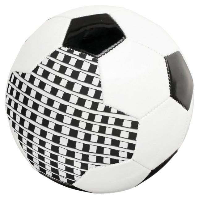 Bola De Futebol Esfera de Futebol Black & White Stripe (Três quartos)