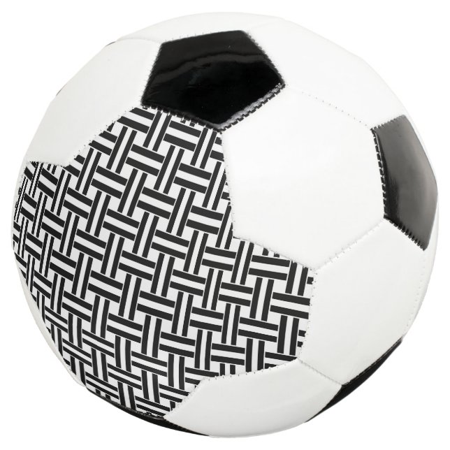 Bola De Futebol Esfera de Futebol Black & White Stripe (Três quartos)