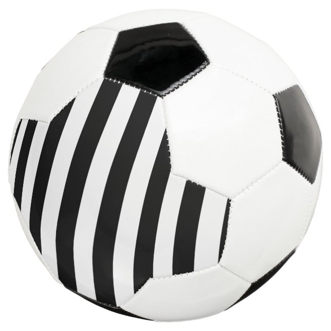 Bola De Futebol Esfera de Futebol Black & White Stripe (Três quartos)