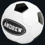 Bola De Futebol Esfera de futebol personalizada de vintage com nom<br><div class="desc">Esfera de futebol personalizada com nome personalizado. Brinquedos para crianças. Bonita ideia de presente de aniversário para meninos e meninas que adoram jogar futebol / futebol. Design de tipografia desportiva. Adicione seu próprio nome, citação ou monograma. Faça seu próprio favor divertido para uma Festa de aniversário infantil. Adicione seu próprio...</div>