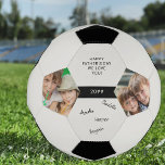 Bola De Futebol Esfera Personalizada de Futebol com Foto Assinada<br><div class="desc">Crie sua própria bola de futebol assinada com 2 de suas fotos favoritas e até 4 assinaturas - perfeita para dia de os pais ou qualquer outra ocasião. O modelo está preparado para você adicionar o ano e sua mensagem personalizada, como o Dia de os pais Feliz que nós amamos....</div>