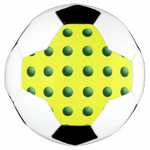 Bola De Futebol Esferas Verdes sobre Amarelo