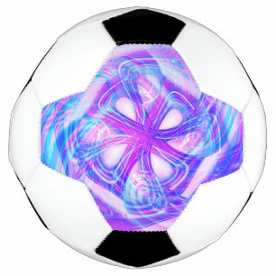 Bola De Futebol Espelho compacto ciber-rosa e azul