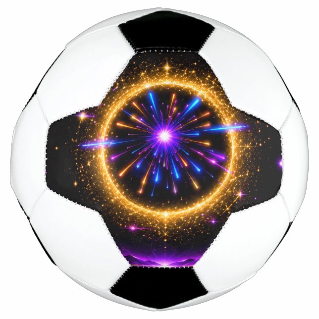 Bola De Futebol Espelho Compacto Neon Galaxy (Frente)