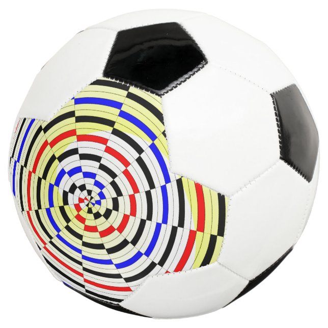 Bola De Futebol Espirais amarelos de Kenneth Yoncich (Três quartos)