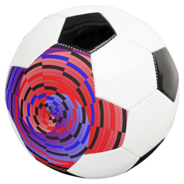 Bola De Futebol Espiral Red & Blue Counter de Kenneth Yoncich (Três quartos)