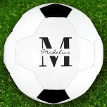 Bola De Futebol Esportes de nomes personalizados do Monograma Lega<br><div class="desc">Legal bola de futebol com o seu monograma. Personalize com o nome de sua futura estrela de futebol!</div>