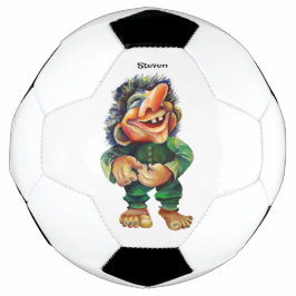 Bola De Futebol Estandinava - Troll Engraçado Ilustração de Aquare