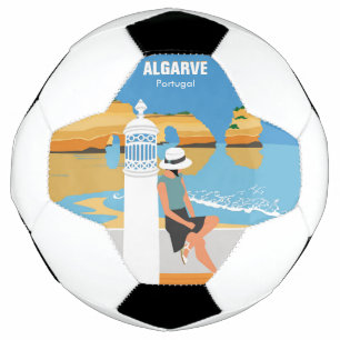Bola De Futebol Estilo de vintagem da viagem da menina de praia do