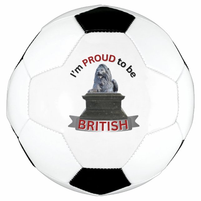 Bola De Futebol Estou Orgulhoso de ser britânico (Frente)