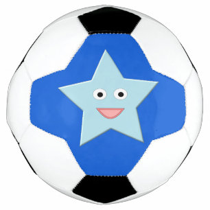 Bola de Futebol Estrela Azul Brilhante