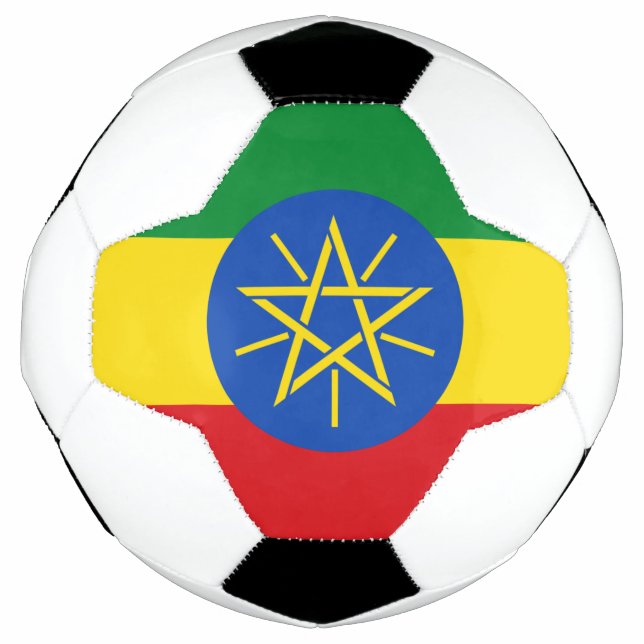 Bola De Futebol Ethiopia flag Soccer Ball (Frente)