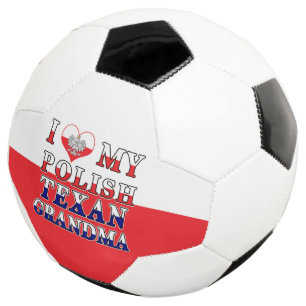 Bola De Futebol Eu Amo Minha Avó Texana Polonesa