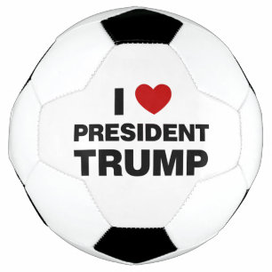 Bola De Futebol Eu Amo o Presidente Trump Heart