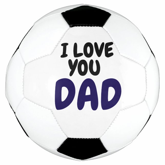 Bola De Futebol Eu amo você pai Elegante e Moderno  (Frente)