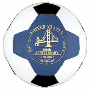 Bola De Futebol EUA 250º Aniversário Golden Gate em Ouro