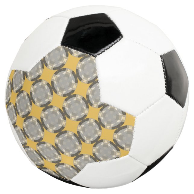 Bola De Futebol Fade Circle Grid de Kenneth Yoncich (Três quartos)