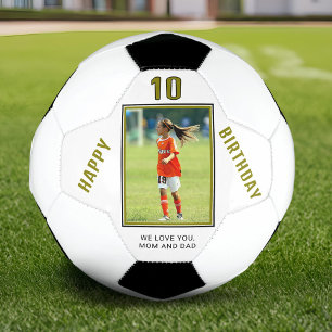 Bola De Futebol Feliz Aniversário Moderno com Foto Personalizada