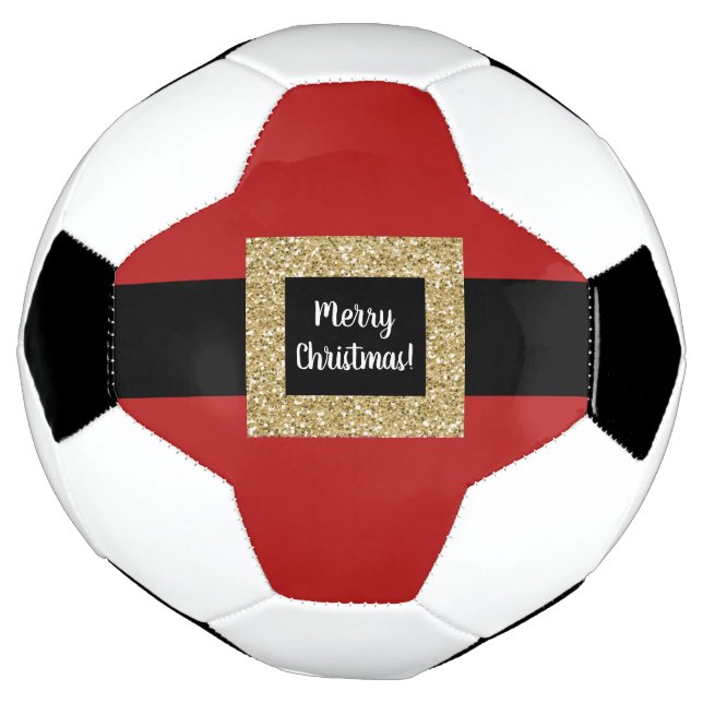 Bola De Futebol Feliz Cinturão de Papais noeis de Natal (Invertido)