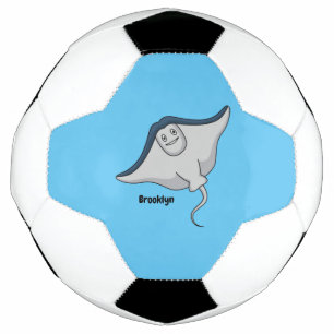 Bola De Futebol Feliz desenho animado de peixes-raia