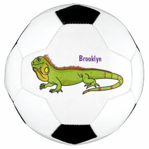 Bola De Futebol Feliz desenho da iguana verde