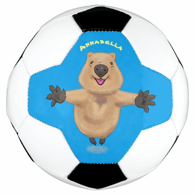 Bola De Futebol Feliz design de desenho de quokka (Frente)