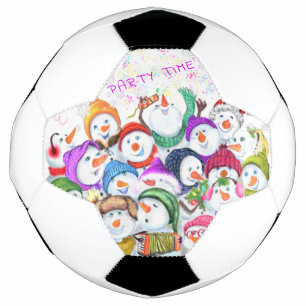 Bola De Futebol Feliz Snowmans Feliz Festa de Natal Engraçado Des