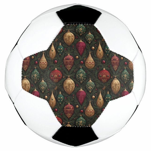 Bola De Futebol Festive Damask  (Frente)