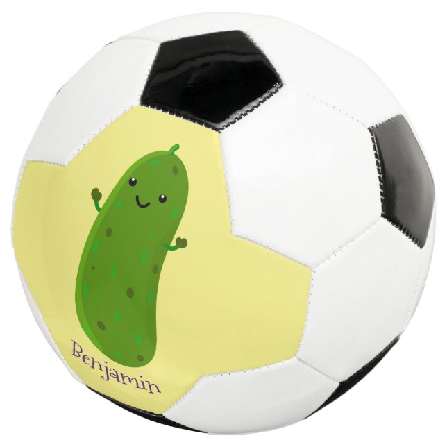 Bola De Futebol Figura de desenho animado de picles feliz