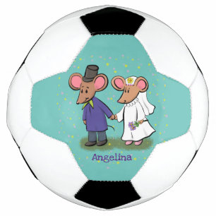 Bola De Futebol Figura de desenho animado do casal do mouse