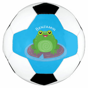 Bola De Futebol Figura de desenho animado do sapo verde-bonito
