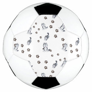 Bola De Futebol Filhote de Husky Siberiano Cachorro Pet Impressões