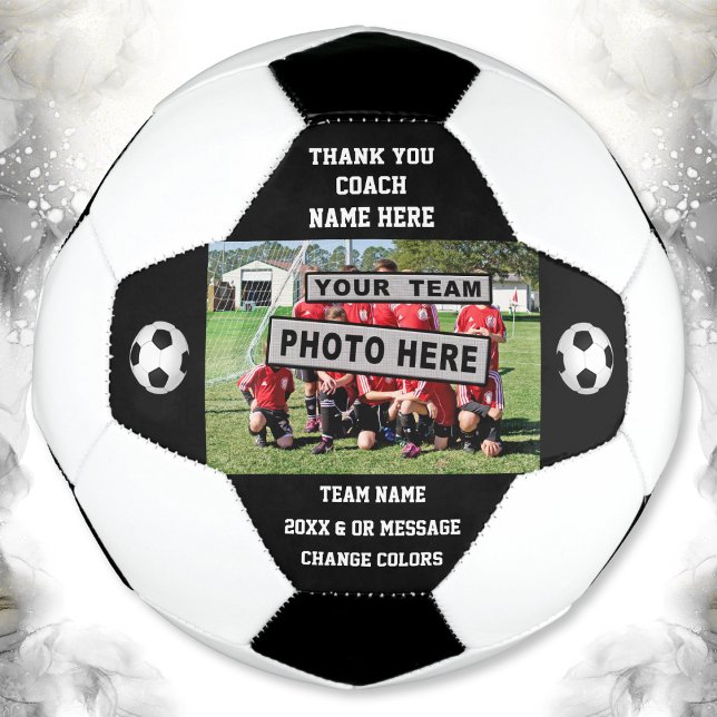 Bola De Futebol Fim da temporada Ideias de presentes para treinado (Best gifts for soccer coaches. Personalized Soccer Ball. Personalized soccer coach gifts. Black.)