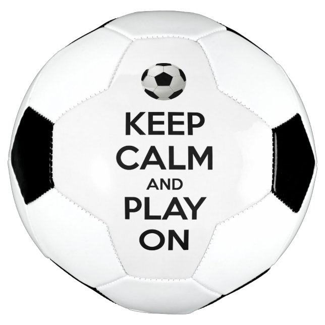 Bola De Futebol Fique calmo e jogue (Invertido)