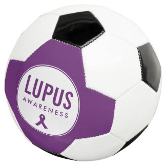 Bola De Futebol Fita de Sensibilização do Lupus Roxo