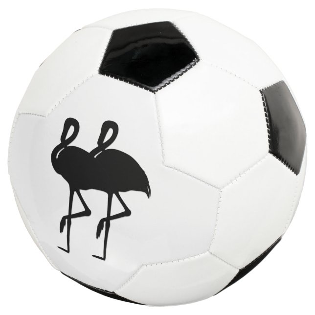 Bola De Futebol Flamingo Negro e Branco (Três quartos)