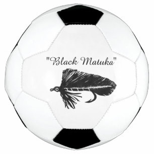 Bola De Futebol Flâmula preta de Matuka, pesca com mosca, mosca