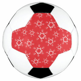 Bola De Futebol Flocos de neve, Flocos de neve vermelhos e brancos