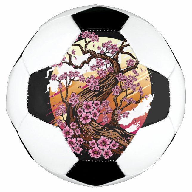 Bola De Futebol Flor de Cereja Selvagem (Frente)