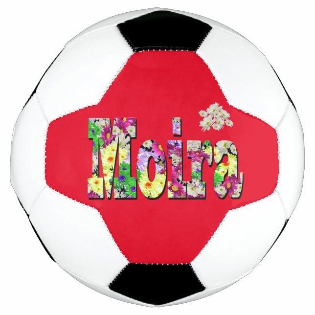 Bola De Futebol Floral Moira Name, Soccerball (Frente)