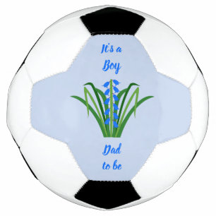 Bola De Futebol Flores Bluebell Menino Bebê Primavera Personalizad
