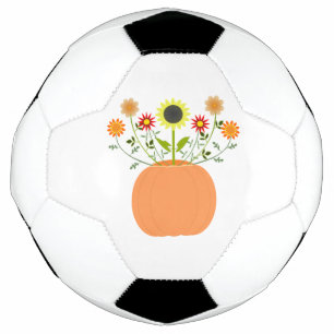 Bola De Futebol Flores de Ação de Graças em Abóbora