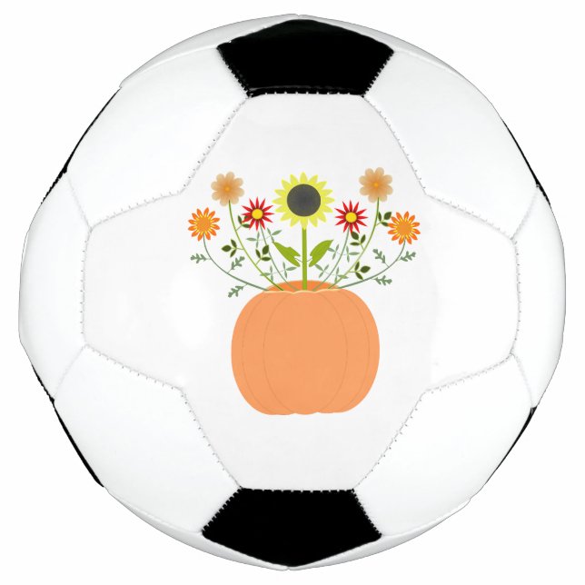 Bola De Futebol Flores de Ação de Graças em Abóbora (Frente)