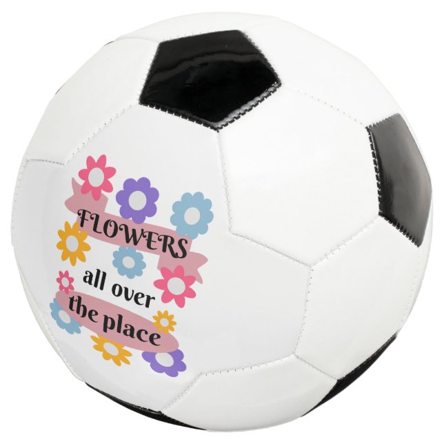 Bola De Futebol Flores por todo o lugar (Três quartos)