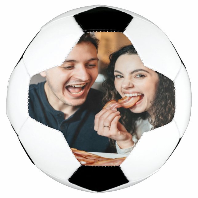 Bola De Futebol Foto de comer bacon Personalizar (Frente)